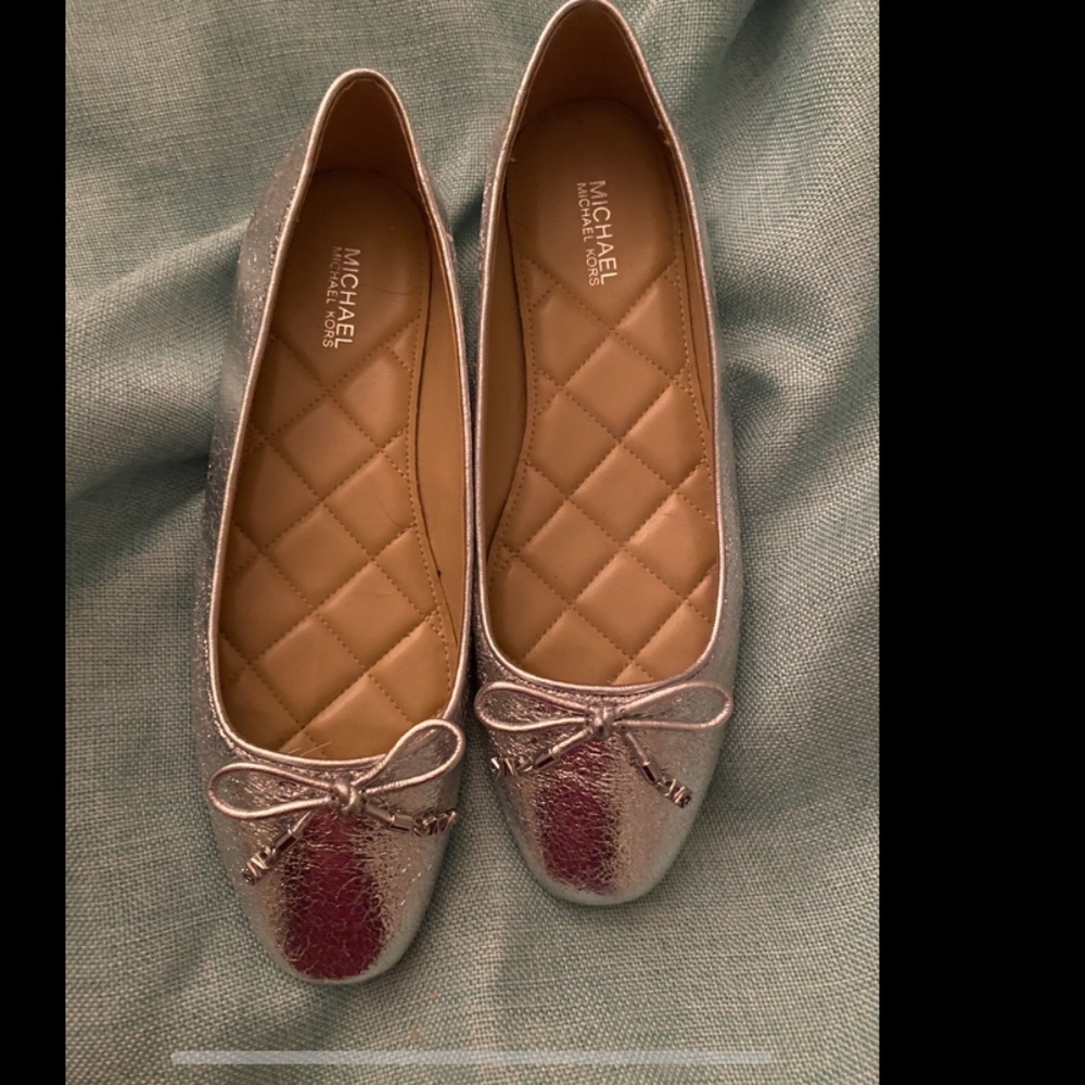 Michael Kors Silver Flats